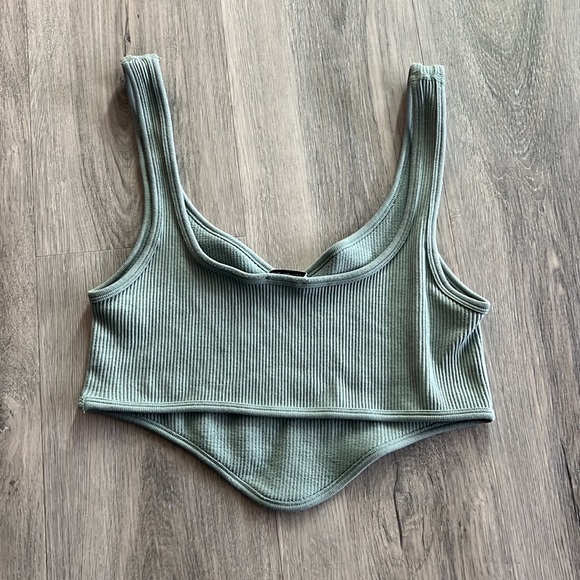 🇺🇸 Zara mint green crop top size medium - large - Picture 6 of 9